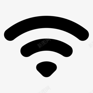 简单水浪素材wifi连接频率图标图标