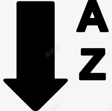从A到Z的字母顺序界面coolicons图标图标