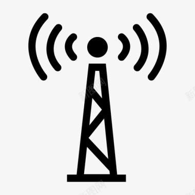 信号塔传输无线电信号图标图标