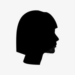 女性鼻子女性鼻子长发图标高清图片