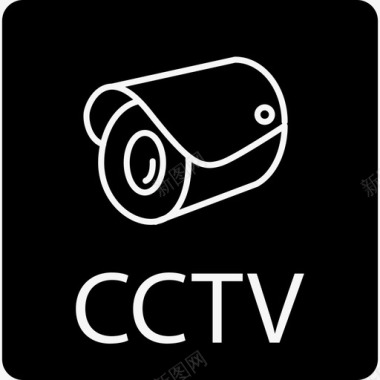 监控摄像头和闭路电视闭路电视在一个广场上保安监控满员图标图标