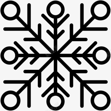 雪花冰晶雪花冬天雪花装饰图标图标