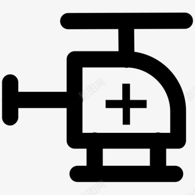 医疗健康医疗APP界面医疗救援健康粗体线图标图标