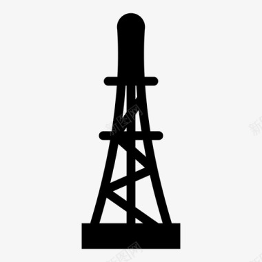 油田石油钻机德克萨斯州油田图标图标