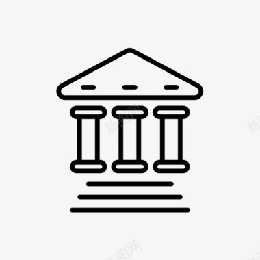 金融机构银行罗马货币图标图标