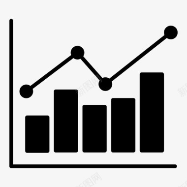 上升条形图信息增加的收入图标图标