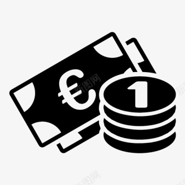 欧元的现金欧元现金图标图标