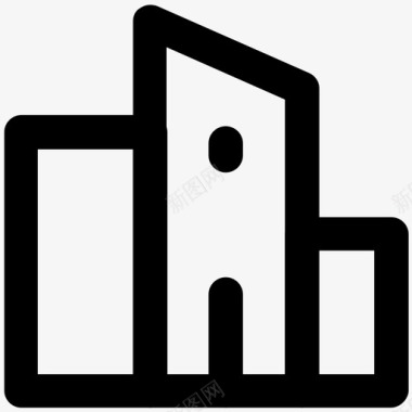 icon图片房屋协会建筑大胆的线图标图标