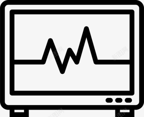 心跳预定心跳监护仪中风医学图标图标