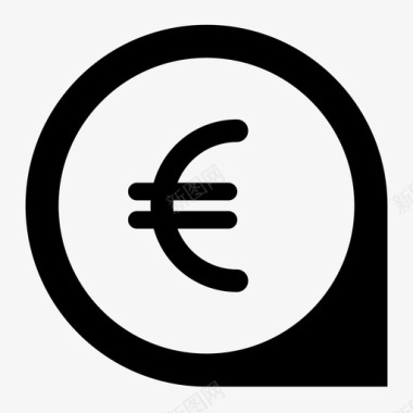 欧元美元美元符号图标图标