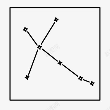 星星免扣天鹅占星术星座图标图标