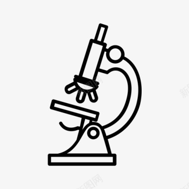 显微镜科学医学图标图标
