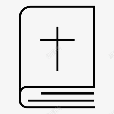 圣经阅读礼拜图标图标