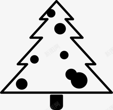 冷杉圣诞树松树诺埃尔图标图标