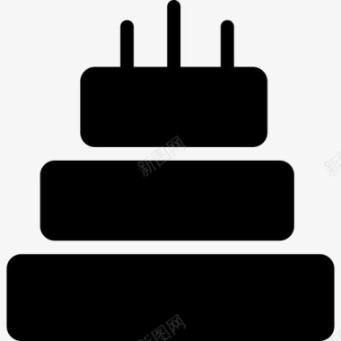 生日蛋糕三个蛋糕食物酷图标图标
