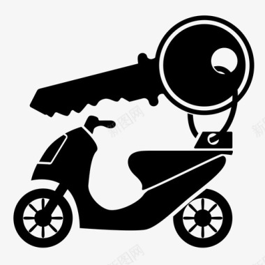 一辆汽车租一辆摩托车汽车借用汽车租赁图标图标