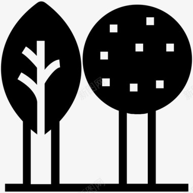 绿化柏树装饰图标图标