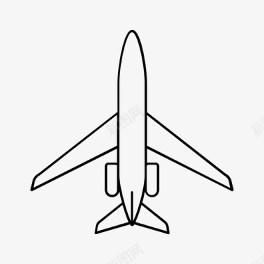 飞机飞行波音图标图标
