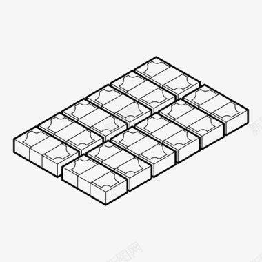 金条素材现金金条美元图标图标