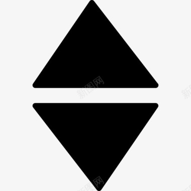 三角形形成上下箭头形状基本要素图标图标