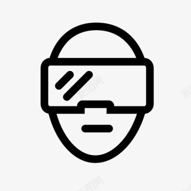 虚拟现实护目镜虚拟现实耳机虚拟现实体验图标图标