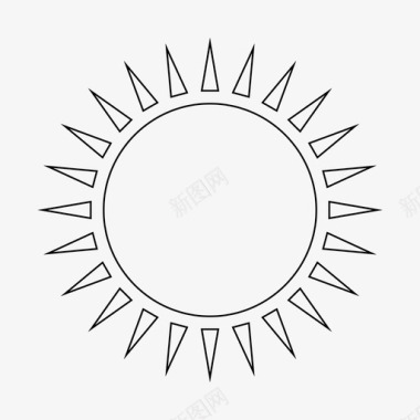 太阳冬天天气图标图标