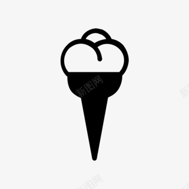 甜品冰淇淋筒糖筒甜点图标图标