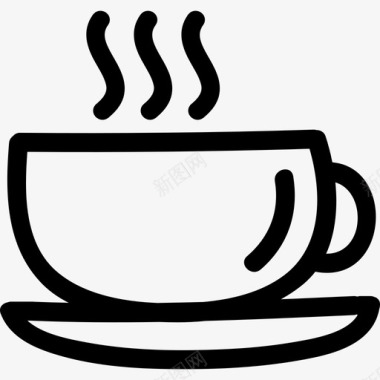 马克杯咖啡手绘符号食品手绘图标图标