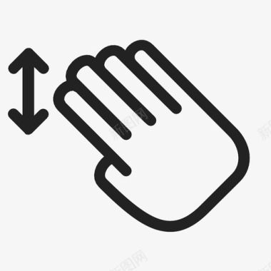 icon注意事项提醒四个手指拖动滑动手势图标图标