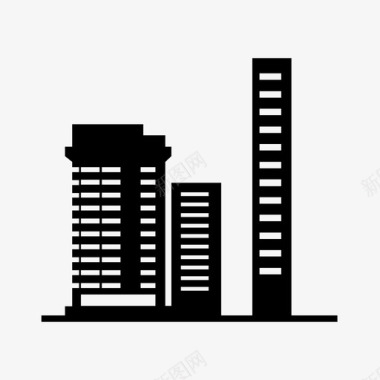 建筑商业综合体图标图标