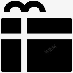 包装系带礼品蝴蝶结礼品盒图标高清图片