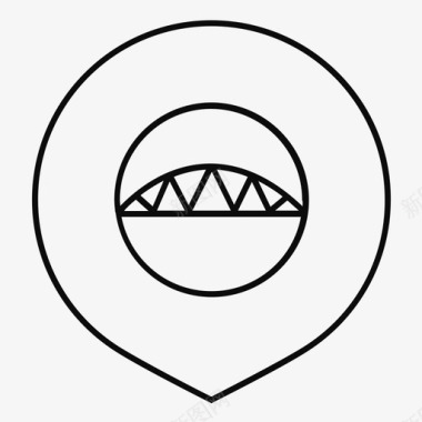 船运桥梁建筑桥梁建筑汽车图标图标