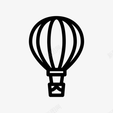 热气球飞行热气球好空气旅行图标图标