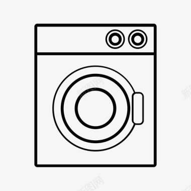 洗衣机烘干机脏衣服图标图标