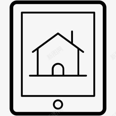 物品标示平板电脑在线导航在线房地产图标图标