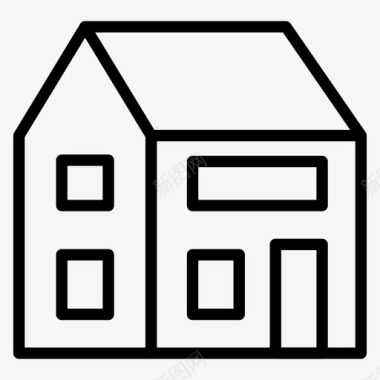 房屋城镇庇护所图标图标