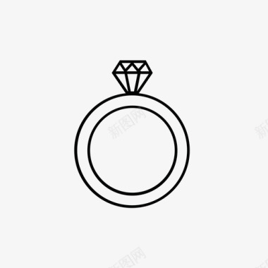 订婚戒指戴小图标图标