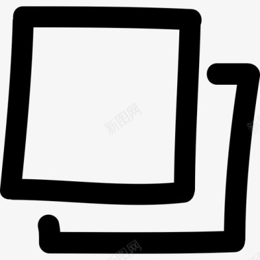 画廊手绘界面符号不规则正方形轮廓手绘图标图标