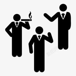 商人吸烟商人个人选择允许吸烟图标高清图片