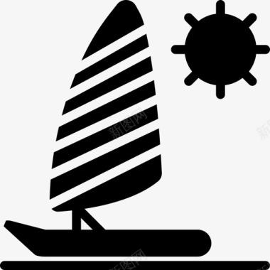 风帆冲浪潜水海洋图标图标