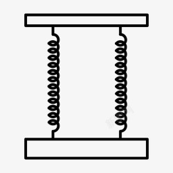 弹簧不反弹装置反弹压缩图标高清图片