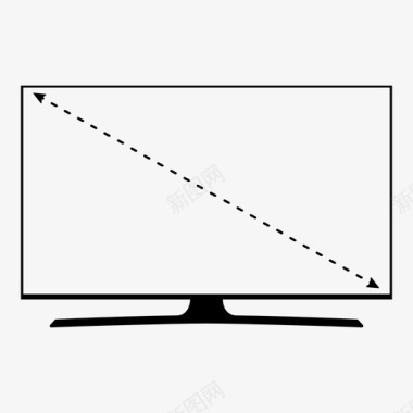 测量电视1920x1080图像最大化对角线测量图标图标