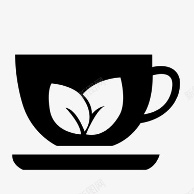 茶杯饮料花图标图标
