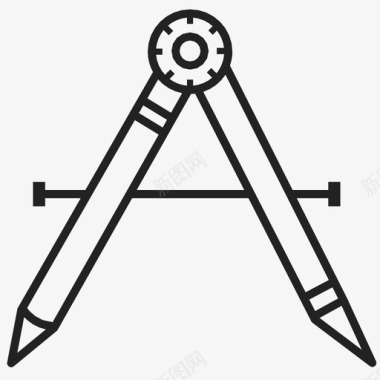 刻度尺直尺绘图罗盘绘图辅助直尺图标图标