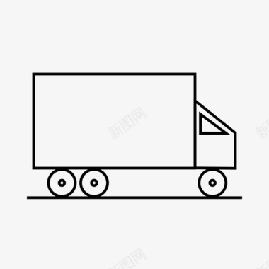 矢量公路车辆卡车拖车半挂车图标图标