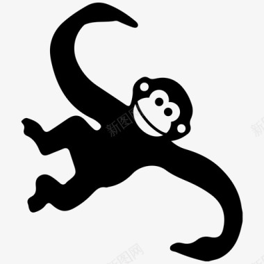 猴子树玩具图标图标