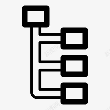 网上购物流程流程图可视化结构图标图标