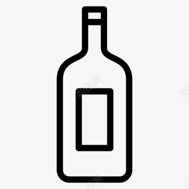 酒瓶烈酒精制图标图标