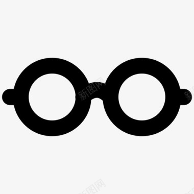 眼镜衣服大胆的线条图标图标