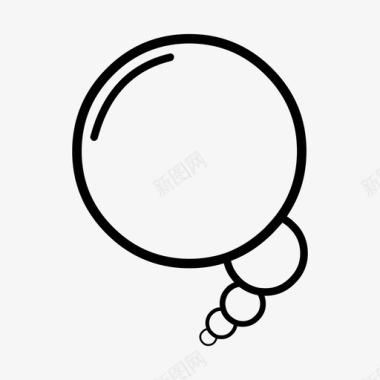 气泡标志气泡慢圆图标图标